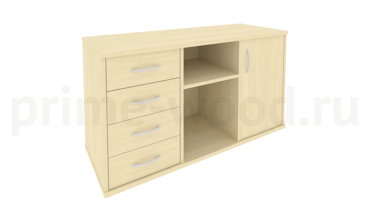 Тумба под оргтехнику сервисная (4 ящика фолдинг) RIVA 120x45x68 - фото 4