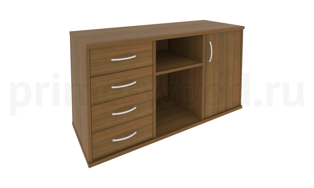 Тумба под оргтехнику сервисная (4 ящика фолдинг) RIVA 120x45x68 - фото 2