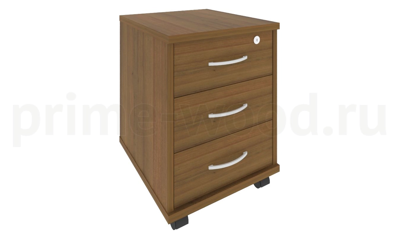 Тумба подкатная (3 ящика фолдинг, с замком) RIVA 42x45x56 - фото 2