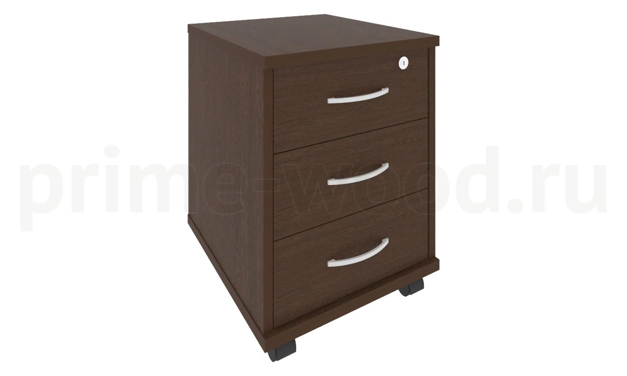 Тумба подкатная (3 ящика фолдинг, с замком) RIVA 42x45x56 - фото 0