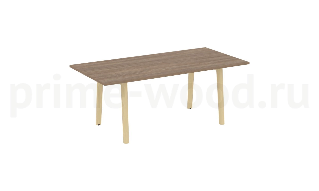 Стол переговорный, опоры - массив дерева ONIX WOOD 198x98x75 - фото 3