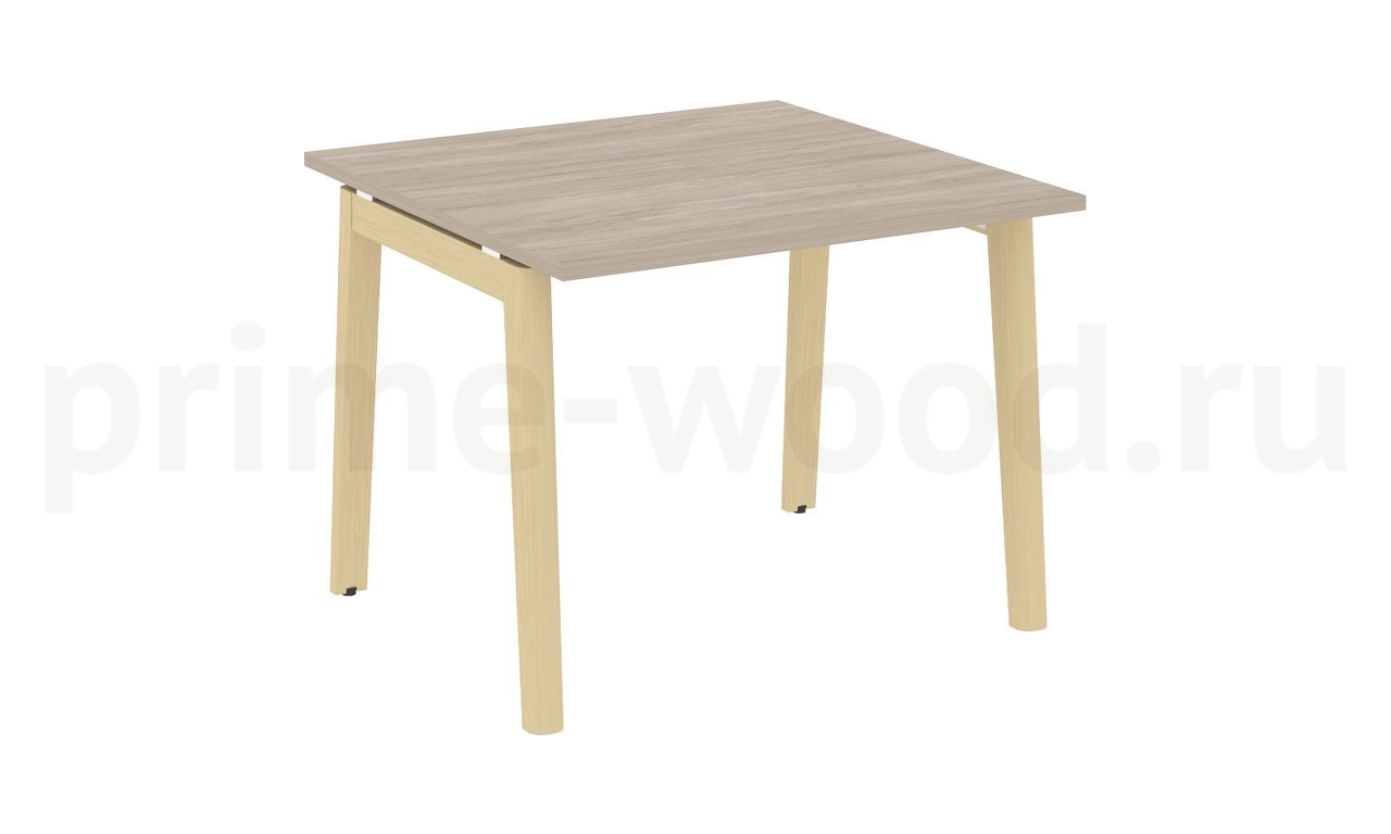 Стол переговорный (1 столешница), опоры - массив дерева ONIX WOOD 98x98x75 - фото 1