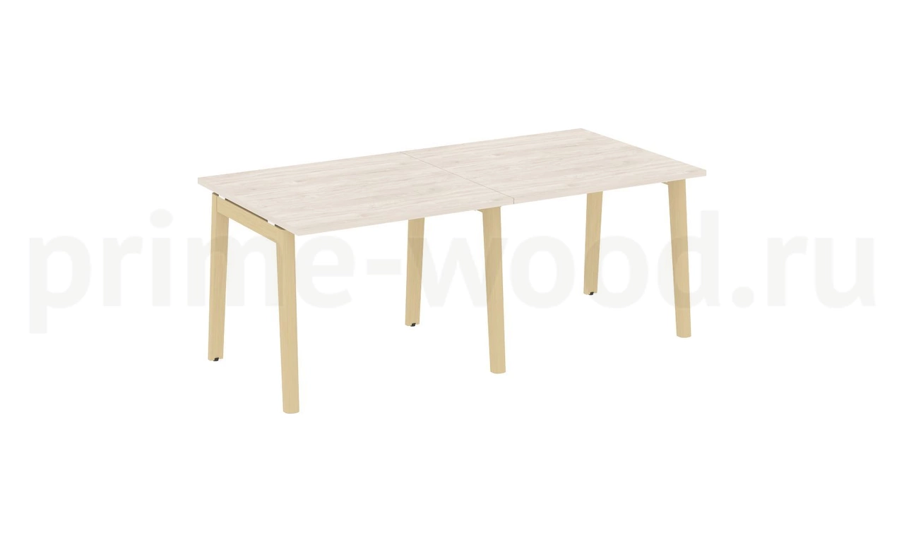 Стол переговорный (2 столешницы), опоры - массив дерева ONIX WOOD 196x98x75 - фото 5
